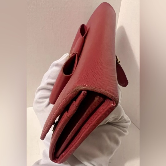 Prada Saffiano Fiocco Peonia Long Wallet, Authentic - Picture 9 of 16